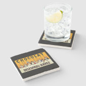 Cholat Delespaul Havez Kinderen met Cocoa Syrup Stenen Onderzetter (Zijkant)