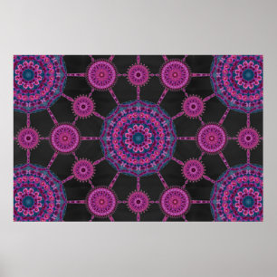 Cholla Cactus Array met Halo Poster