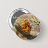 Cholla Cactus Bloom Ronde Button 5,7 Cm (Voorkant /achterkant)