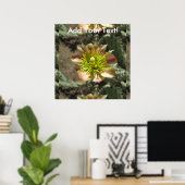 Cholla Desert Flower Bloom Poster (Thuiskantoor)
