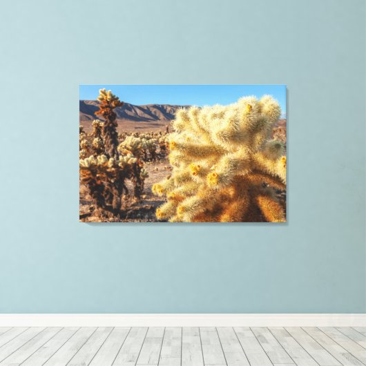 Chollas springen canvas afdruk (Insitu (Houten vloer))