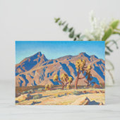 Chollas tegen de bergen door Maynard Dixon Bedankkaart (Staand voorkant)