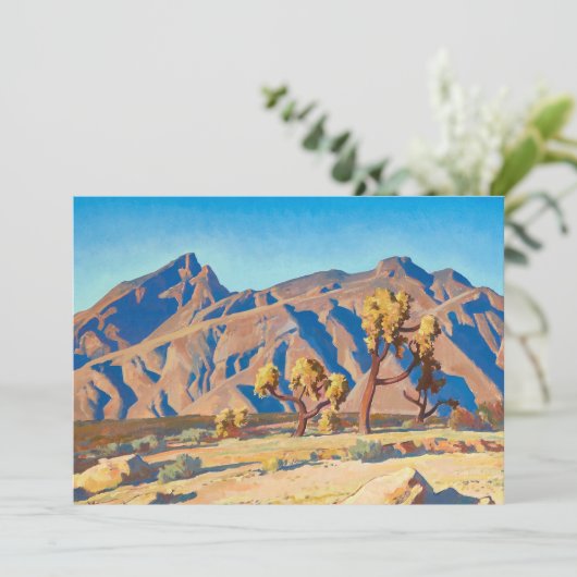 Chollas tegen de bergen door Maynard Dixon Kaart (Staand voorkant)