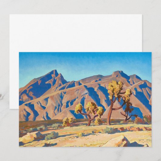 Chollas tegen de bergen door Maynard Dixon Kaart (Voorkant / Achterkant)