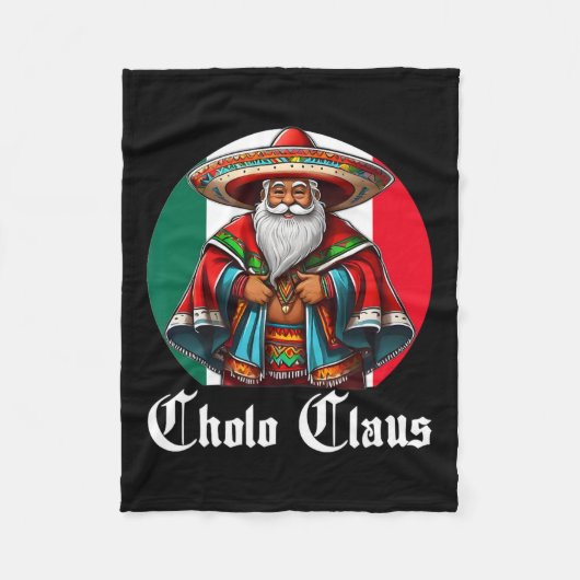 Cholo Kerstmis - Cholo Claus - Leuke Mexicaanse Ke Fleece Deken (Voorkant)