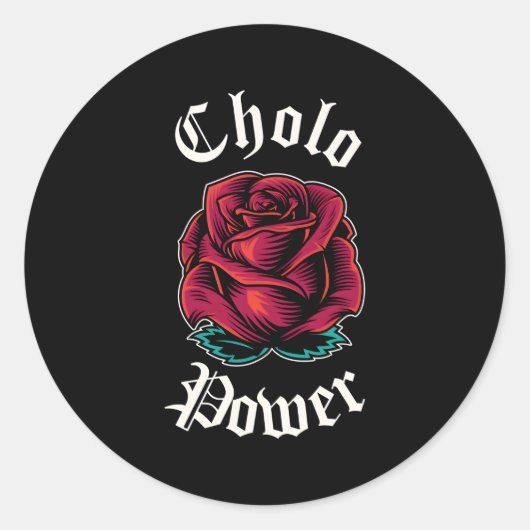 Cholo Power Mexicaanse Chicano Cholo voor Cholo Ronde Sticker (Voorkant)