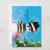 Cholo Sneeuwman Foo Kerstboom Licht Sneeuw Feestdagenkaart (Voorkant)