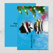 Cholo Sneeuwman Foo Kerstboom Licht Sneeuw Kaart (Voorkant / Achterkant)