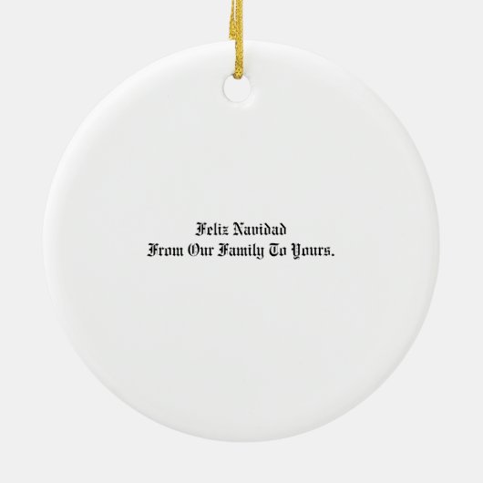 Cholo Sneeuwman Foo Kerstboom Licht Sneeuw Keramisch Ornament (Achterkant)