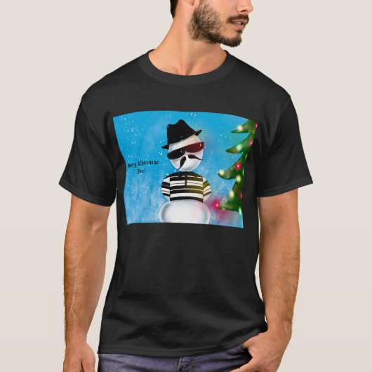 Cholo Sneeuwman Foo Kerstboom Licht Sneeuw T-shirt (Voorkant)