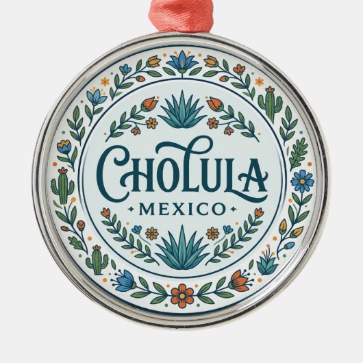 Cholula Mexico Metalen Ornament (Voorkant)