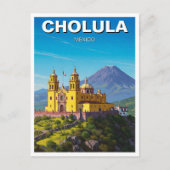 Cholula Mexico Reizen Briefkaart (Voorkant)