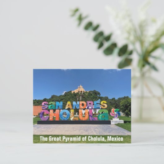 Cholula Pyramid, Mexico Briefkaart (Staand voorkant)
