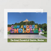 Cholula Pyramid, Mexico Briefkaart (Voorkant / Achterkant)