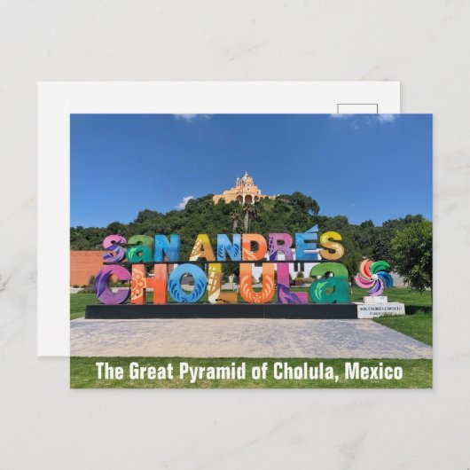 Cholula Pyramid, Mexico Briefkaart (Voorkant / Achterkant)