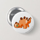 Chomby Oranje Ronde Button 5,7 Cm (Voorkant /achterkant)
