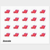 Chomby Red Ronde Sticker (Vel)