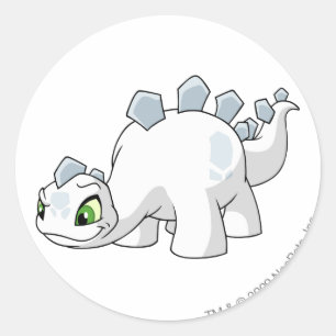 Chomby White Ronde Sticker