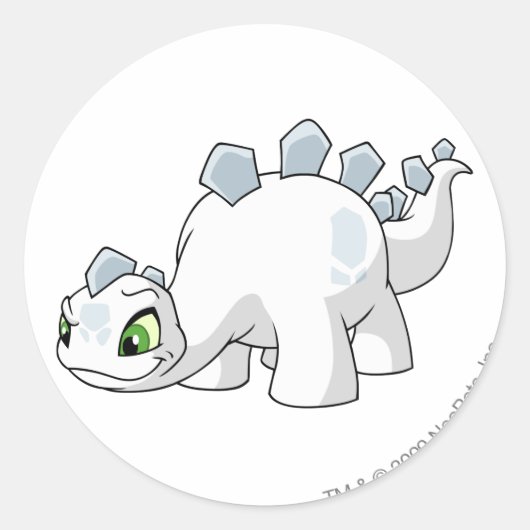 Chomby White Ronde Sticker (Voorkant)