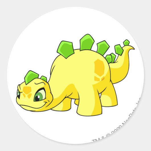 Chomby Yellow Ronde Sticker (Voorkant)