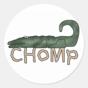 Chomp Alligator Ronde Sticker