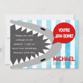 Chomp Chomp Je bent een geweldig haaienthema Bedan Feestdagenkaart (Voorkant)