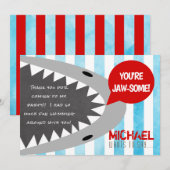 Chomp Chomp Je bent een geweldig haaienthema Bedan Feestdagenkaart (Voorkant / Achterkant)