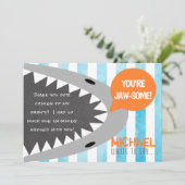 Chomp Chomp Je bent een soort haaienthema Dank je  Feestdagenkaart (Staand voorkant)