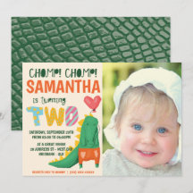 Chomp. Crocodile Birthday Fotouitnodiging