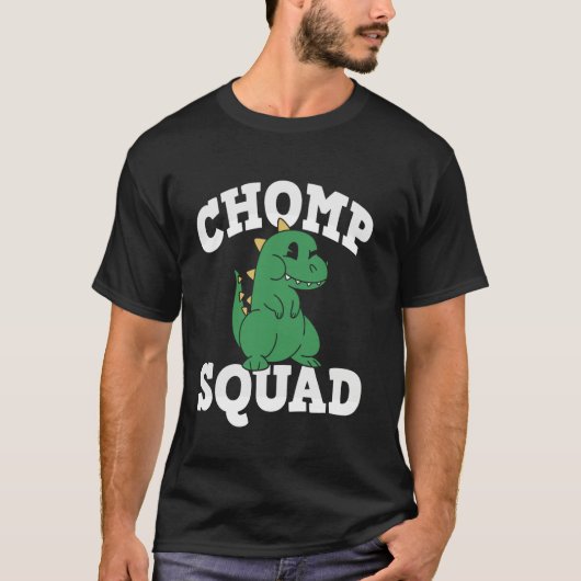 Chomp Squad Dino Verjaardag T-shirt (Voorkant)
