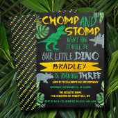 Chomp & Stomp! Dinosaur Boys 3rd Birthday Kaart