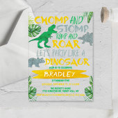 Chomp & Stomp! Dinosaur koopt elke dag Acryl Uitnodigingen