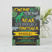 Chomp & Stomp! Dinosaur koopt elke dag Kaart (Staand voorkant)