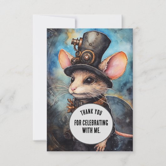 Chompington dank u Steampunk dier Custom Bedankkaart (Voorkant)