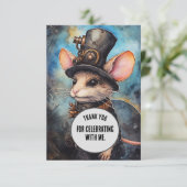 Chompington dank u Steampunk dier Custom Bedankkaart (Staand voorkant)