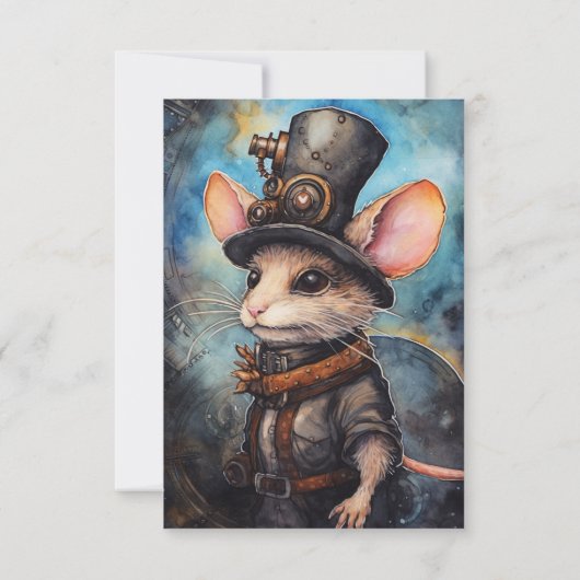 Chompington dank u Steampunk dier Custom Bedankkaart (Achterkant)