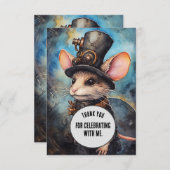 Chompington dank u Steampunk dier Custom Bedankkaart (Voorkant / Achterkant)