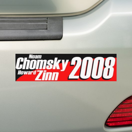 Chomsky\Zinn 2008 Bumpersticker (Op auto)