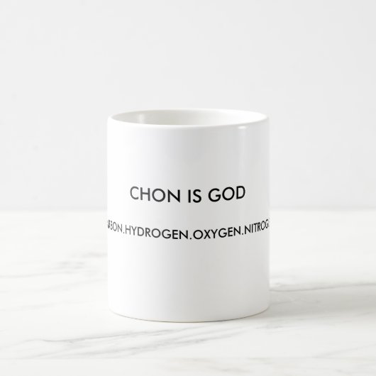CHON IS GOD, KOOLWATERSTOF.OXYGEN.STIKSTOF. KOFFIEMOK (Center)