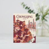 Chongqing China Briefkaart (Staand voorkant)