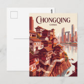 Chongqing China Briefkaart (Voorkant / Achterkant)