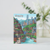 Chongqing Sichuan China Briefkaart (Staand voorkant)