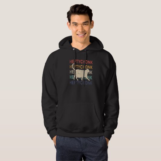 Chonk Cat Chonk Meme Fat Cat Retro Heftychonk Hoodie (Voorkant volledig)