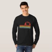 Chonk Cat Funny Fat Cat Meme Retro Sunset Style Ca T-shirt (Voorkant volledig)