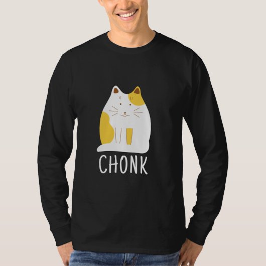 Chonk Cat Funny Scale Meme T-shirt (Voorkant)