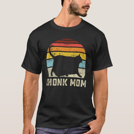 Chonk Cat Ma Scale Meme Funny Retro Style Mam C T-shirt (Voorkant)