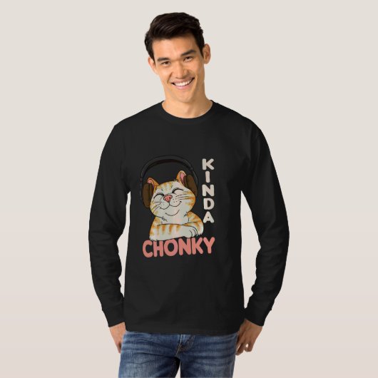 Chonk Cat Meme Cat mam Cat Dad Funny Overgewicht C T-shirt (Voorkant volledig)
