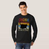 Chonk Cat Scale Meme Funny Retro Style Cat T-shirt (Voorkant volledig)