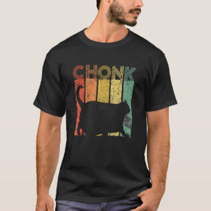 Chonk Cat Scale Meme Funny Retro Style  Cat T-shirt