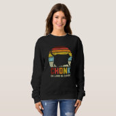 Chonk Cat Scale Meme Funny Retro Style  Cat Trui (Voorkant volledig)